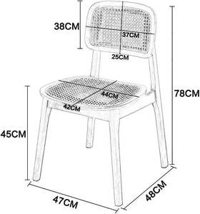 Silla de ratán y madera de alta calidad más vendida para decoración del hogar hecha en Vietnam, hecha a mano natural con precio comparativo - Product Image 2