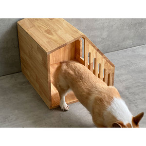 Casa para Mascotas Moderna con Diseño Animal en Madera de Caucho NTC001, Jaula de Madera de Abeto Sólido para Perros, Casa para Hámster para Usar en la Sala de Estar - Product Image 5