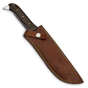 Vente en gros de couteaux de chasse de survie professionnels de haute qualité personnalisés OEM ODM couteaux à manche en acier damas - Product Image 2