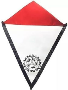 Regalia maçonnique Rite écossais 32e degré Tablier magnétique de luxe brodé en peau d'agneau noir et blanc Maître maçon franc-maçon Drapeau - Product Image 5