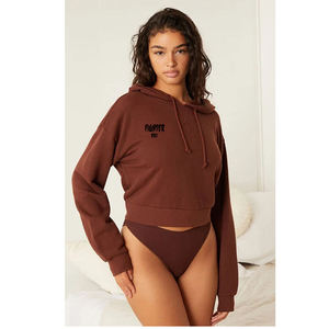 Ensemble deux pièces personnalisé de t-shirt et de short de sueur femmes été couleur unie court survêtements - Product Image 5