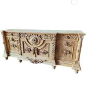 Carved <b>Cabinet</b> <b>Buffet</b> Wardrobe Luxury <b>Cabinet</b> Un finish <b>Cabinet</b> - Product Image 1