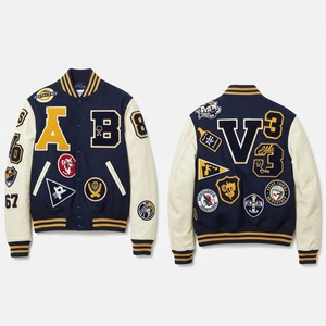 Chaqueta clásica con letras de lana OEM chaqueta universitaria bordada personalizada para hombres y mujeres a granel aceptada - Product Image 1