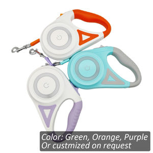 Tali anjing LED dapat ditarik otomatis, lampu sentuh, anjing Anda aman di malam hari tipe kerah 5M/16 kaki kualitas tinggi - Product Image 2