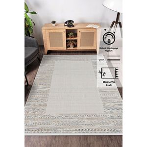 Konfor 8607 Tapis en polyester coloré tissé à la main Design inspiré du cachemire - Product Image 2