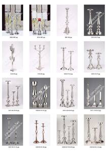 Wholesale Nordic Candle Stick Holder Metal Silver <b>Tall</b> Wedding Centerpieces for Events Unique candle jar - Product Image 3