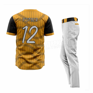 Uniforme de béisbol para hombre Ropa deportiva de poliéster de la mejor calidad Nombre del equipo personalizable Precio al por mayor - Product Image 2