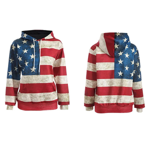Nuevo diseño de sublimación, sudaderas con capucha informales personalizadas, jersey con estampado de bandera de país, sudaderas con capucha de mujer adulta de alta calidad de Color sólido - Product Image 4