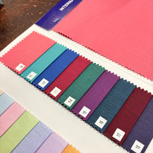 เสื้อเชิ้ตผ้าฝ้ายผสม100% 58ความกว้างสีทึบย้อมสีล้วนในช่วงราคาไม่แพง - Product Image 1