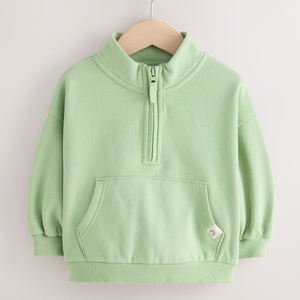 Sweat-shirt à capuche de haute qualité, couleur unie, fermeture éclair, pour enfants, impression de logo personnalisée, collection d'hiver, prix bas, tendance - Product Image 1