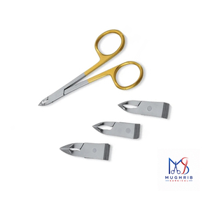 Gold Handle Stainless Steel Cuticle Scissors with Wide Jaw Opening <b>Pointed</b> Blade Durable Design-Size 4" - Product Image 6