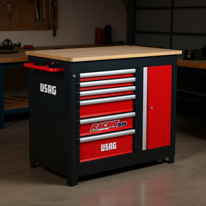 Banco de Trabajo Móvil Usag Racing con 6 Cajones (Vacíos), Gabinetes para Herramientas para Estación de Trabajo Móvil - Product Image 3