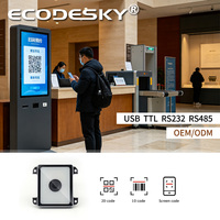 Ecodesky EMT8721A Moteur de scanner de codes QR miniature intégré, interface USB TTL pour projet Arduino