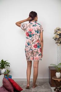 Design à la mode 2024 coton vêtements de nuit pyjama ensemble robe vêtements de nuit imprimé coton confortable vêtements de nuit pour dames - Product Image 4