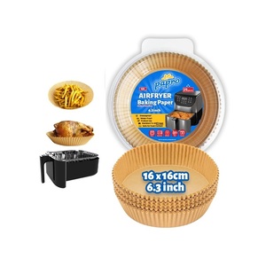 50Pcs Food Grade Raw Wood Pulp Heat-Resistant Non-Stick Parchment Paper <b>Liners</b> <b>Air</b> <b>Fryer</b> Disposable Paper <b>Liner</b> Square - Product Image 2