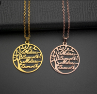 Dropship Diy Collier Personnalisé 14K 18K 24K Bijoux en or Collier en acier inoxydable avec plaque d'identification Bijoux personnalisés