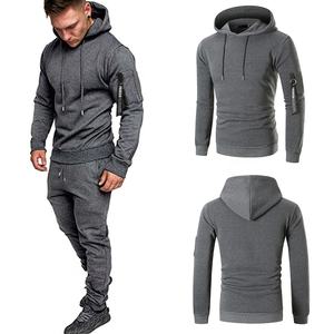 NOUVEAU GEO BROTHERS Ensemble de vêtements de sport pour hommes, deux pièces, décontracté, hip-hop, hiver, chaud, respirant, 100% coton, sweat-shirt + pantalon de fitness - Product Image 4