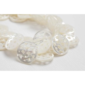 Filigree Circle SG0013 <b>Shell</b> Loose Beads Strand - Product Image 3