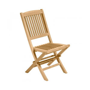 Chaise pliante en bois de teck pour l'extérieur - Product Image 1