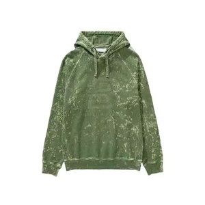 Sudadera con capucha lavada con ácido para hombre con logotipo personalizado al por mayor, ropa informal de manga larga con cuello con capucha para invierno - Product Image 1