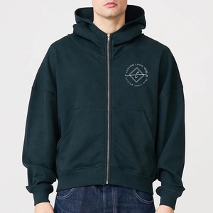 Vente en gros de sweats à capuche zippés personnalisés fabrication de sweats à capuche pour hommes logo brodé et imprimé expédition DDP - Product Image 2