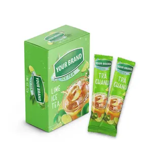 Wholesale Top Quality Instant Lemon Tea Flavored Powder 3in1Instant Fruit Powder 15g Per Sachet Private Label Instant Tea
