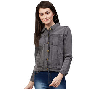 Veste en jean pour femme avec motif ailes d'ange, en coton respirant, style brodé tendance, qualité supérieure 2026 - Product Image 2