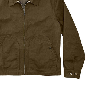 Vente en gros de vestes en tissu tendance 100% coton pour hommes, respirantes, élégantes, col montant, logo personnalisé, saison d'hiver basse quantité minimale de commande haute - Product Image 4