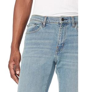 กางเกงยีนส์ผ้ายีนส์สำหรับผู้ชาย,กางเกงยีนส์ทรงตรงยืดหยุ่นปรับแต่งได้แบบลำลอง - Product Image 4