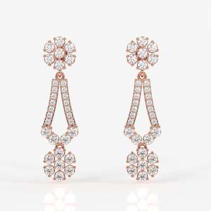 Boucles d'oreilles en argent sterling de luxe de Vienne avec diamants en moissanite, accessoire de mode haut de gamme - Product Image 6