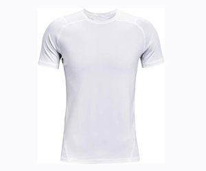 เสื้อยืดกีฬาสำหรับผู้ชายผ้าโพลีเอสเตอร์/ ผ้าฝ้ายแห้งเร็วผ้าทอลายพื้นเนื้อนุ่มพิเศษระบายอากาศ - Product Image 1