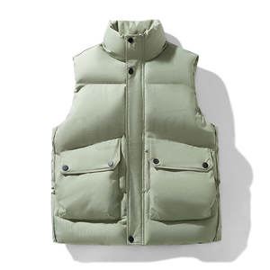 OEM New Arrival <b>Men</b> Puffer <b>Vest</b> Jacket for <b>Men</b> Waterproof Stand Collar Packable Quilted <b>Waistcoat</b> Sleeveless Stylish Gilets - Product Image 6