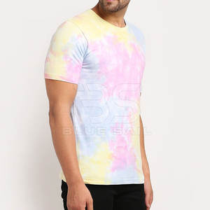 Liso sólido hombres 100% algodón Camisetas cuello redondo manga corta moda Casual uso diario traje al por mayor a granel hombres algodón camiseta - Product Image 5