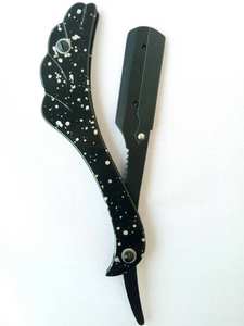 Rasoir droit en acier inoxydable à lame unique avec logo laser personnalisé pour barbiers Shavette - Product Image 5