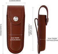 Étui universel en cuir imperméable pour couteau tactique pliant EDC, pochette à 1 compartiment avec sangle réglable, pour ceinture extérieure, OEM ODM