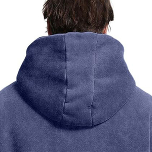 Nouveau sweat à capuche zippé uni délavé à l'acide pour homme, coupe classique, polaire 100% coton, respirant, séchage rapide, service OEM - Product Image 5