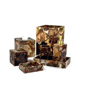 Ensemble de cinq pièces en résine marbrée décorative, qualité exceptionnelle, ensembles de salle de bain, accessoires de salle de bain, fabrication indienne - Product Image 4