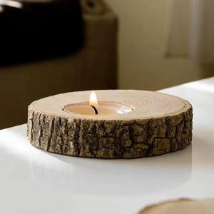 Portavelas de madera-Perfecto para favores de boda, pieza de decoración rústica ideal y decoración de fiesta-Personalizar y regalo - Product Image 1