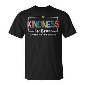 เสื้อยืดสไตล์เรโทรวินเทจ "Free-Spending Retro Vintage Kindness" พร้อมข้อความ "Sprinkle Kindness Everywhere" - สินค้าส่งเสริมการขาย - Product Image 1