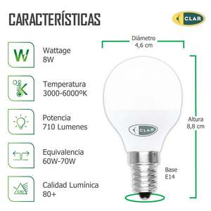 E14 8W Small LED <b>Bulb</b> - Product Image 1
