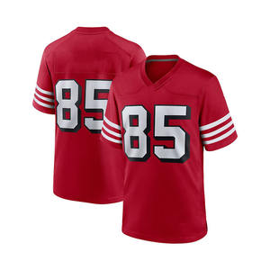 Maillot de football américain personnalisé de haute qualité en polyester 280G, imprimé par transfert thermique, manches courtes, vente en gros, collection 2026 - Product Image 2