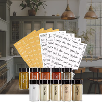 Étiquettes en papier adhésives imperméables personnalisées pour petites quantité minimale de commande de bouteilles d'épices pour l'emballage de cuisine et les étiquettes d'emballage