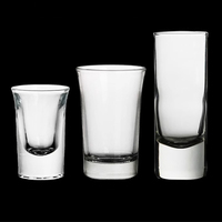Vasos Mini Tumbler Esmerilados de Cristal al Por Mayor con Fondo Grueso, Juego de Vasos de Chupito de 1 oz y 2 oz con Logo Personalizado y Soporte