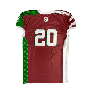 เสื้อฟุตบอลอเมริกันแบบออกแบบได้ตามต้องการเครื่องแบบไซส์พิเศษพิมพ์ลายระบายอากาศได้ดีมีการออกแบบงานเย็บปะติดแขนสั้น - Product Image 2