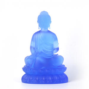 Crystal Shakyamuni <b>Buddha</b> Amida Namu Handmade Modern Figurine Small <b>Ornament</b> Entryway Home Decor Worship Craft - Product Image 3
