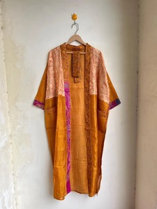 ชุดกิโมโนผ้าไหมรีไซเคิลสไตล์วินเทจชุดใส่อยู่บ้านเข็มขัดยาวชุดนอนสปาโบโฮสำหรับผู้หญิงพร้อมของขวัญสไตล์ย้อนยุคสำหรับคุณแม่ - Product Image 2