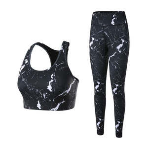 Último diseño sublimado de calidad superior de impresión de las mujeres gimnasio desgaste conjunto de yoga pantalones de yoga y sujetador de yoga - Product Image 6