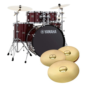 YAMAHA Rydeen 22กลองชุดแบบแวววาวสีเบอร์กันดีชุดกลองมืออาชีพดีไซน์น้ำหนักเบาเหมาะสำหรับการบันทึกในสตูดิโอ - Product Image 3