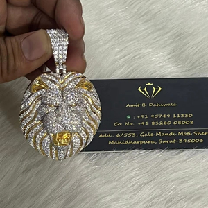 Personalizado Hip Hop 3D colgante anillo y collar Premium Bling joyería hecha a mano con cualquier logotipo/imagen para hombres/mujeres - Product Image 1