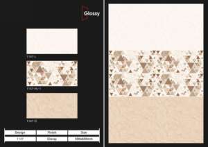 Carreaux muraux en céramique modernes 300x600mm pour salle de bain et cuisine, finition brillante ou mate, surface sculptée effet sucre, design mural intérieur luxueux - Product Image 3